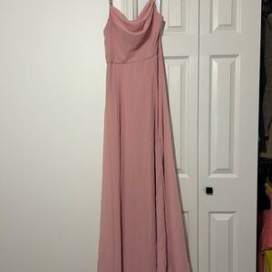 David's Bridal Blush Maxi Dress